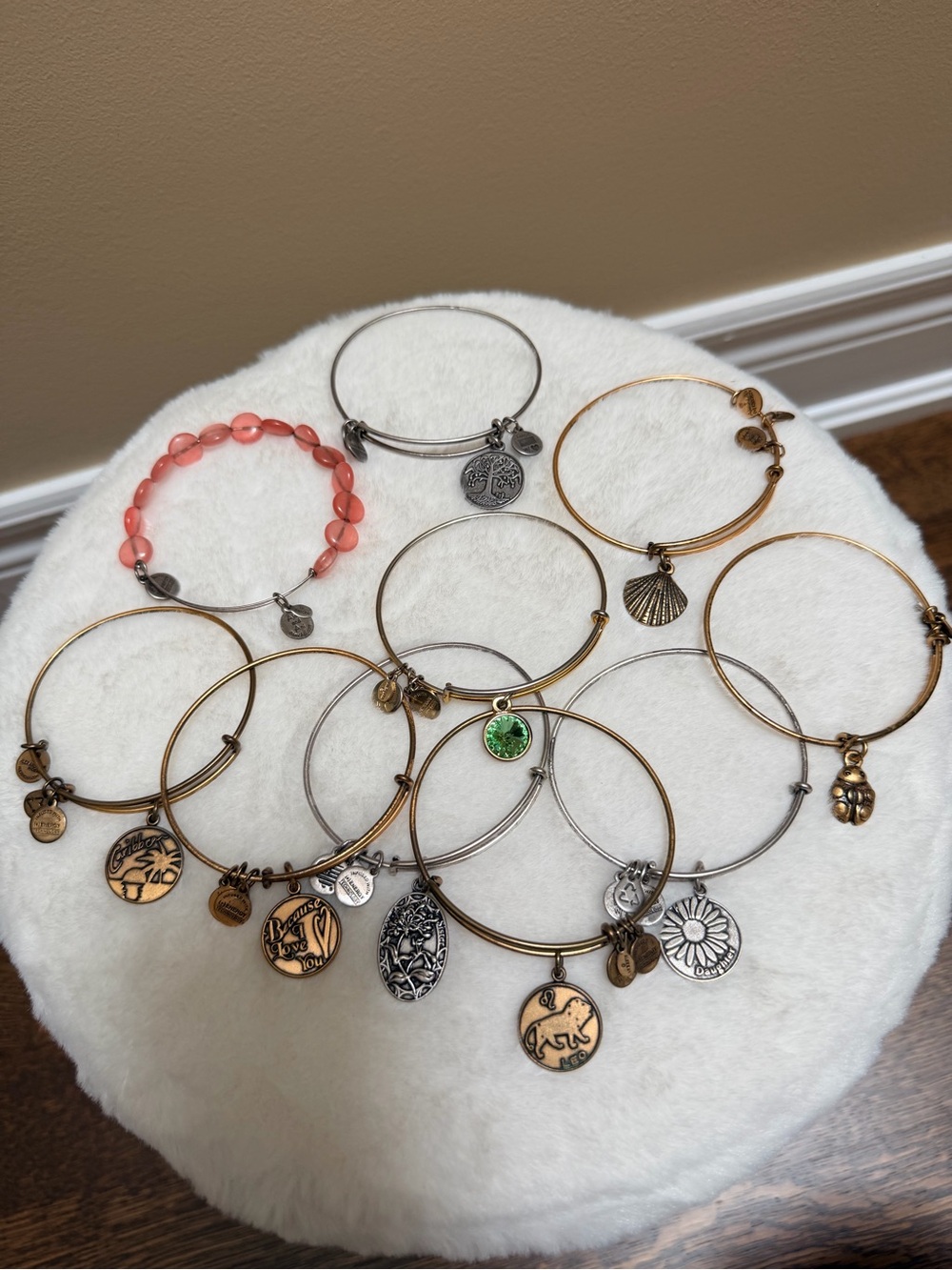 Vintage ALEX & ANI Gold Silver Expandable Charm Bracelet Bangles Boho LOT X 10